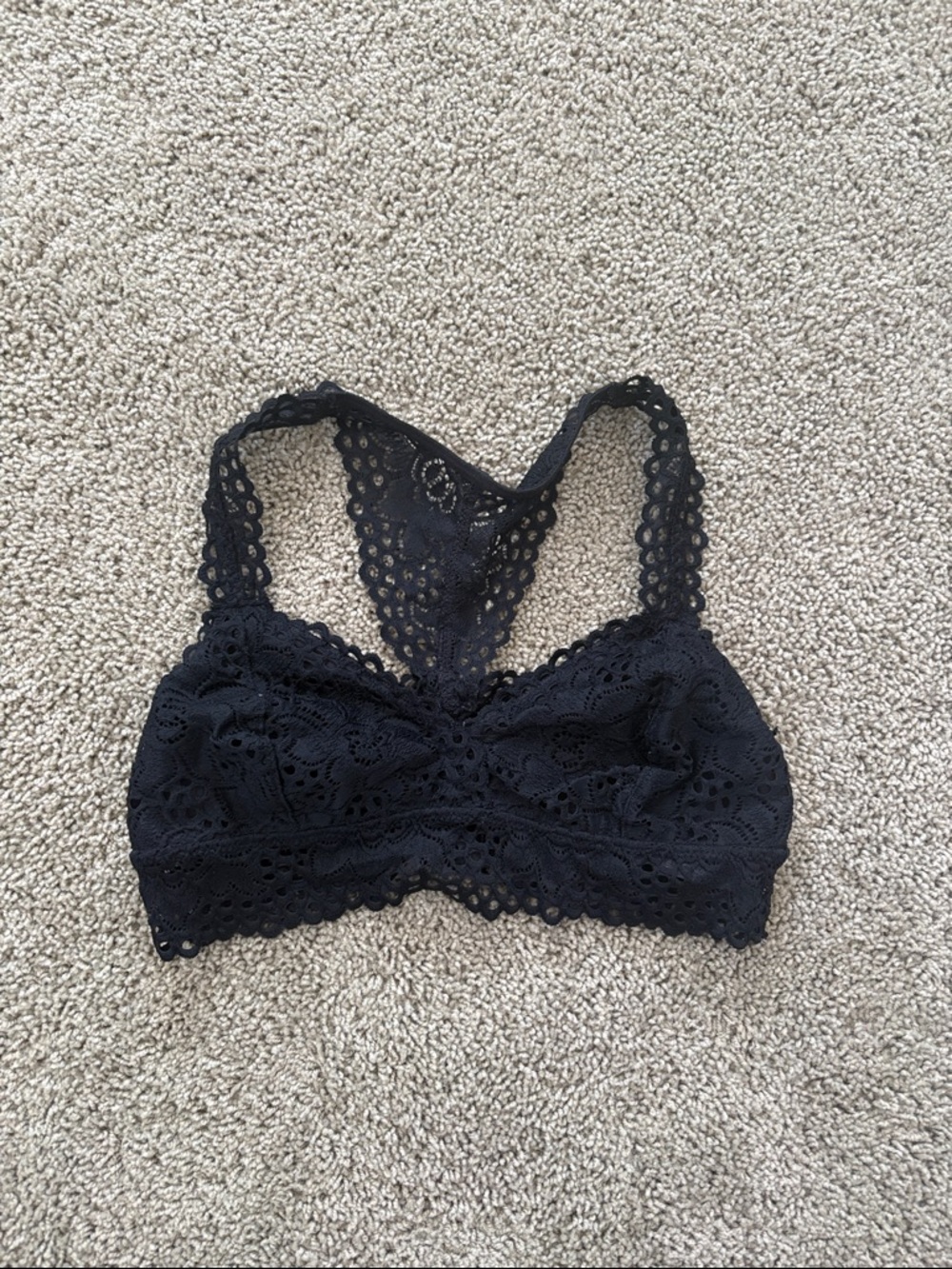 aerie Black Lace Racerback Bralette